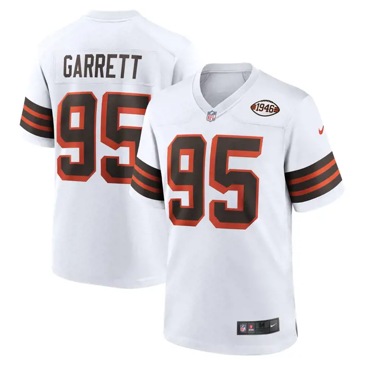 Maillot de match NFL BROWNS Myles Garrett blanc