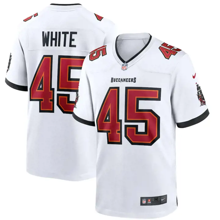Maillot de match NFL Tampa Bay Buccaneers Devin White blanc