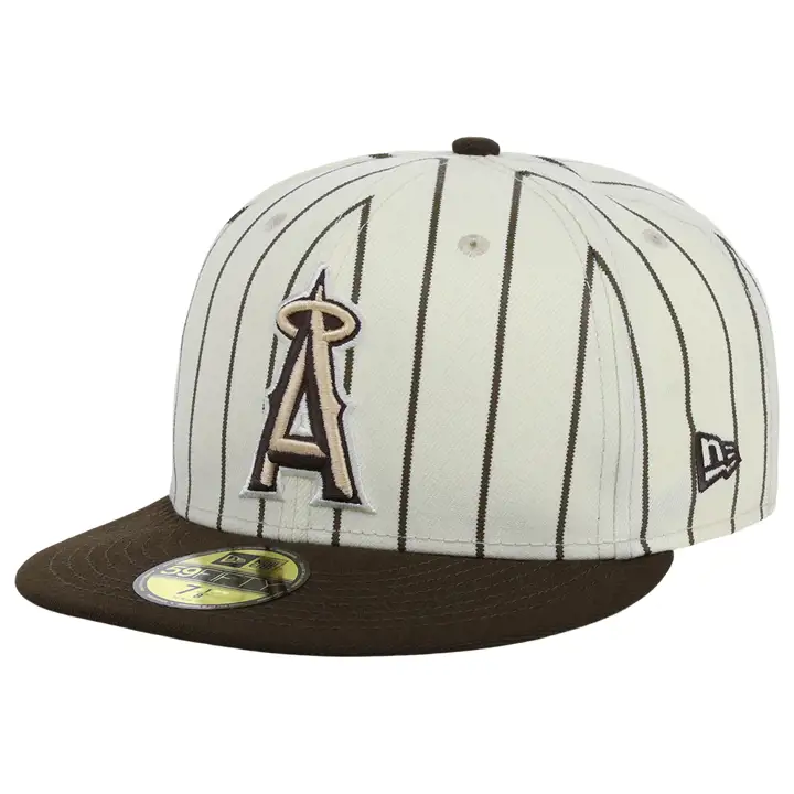 ANAHEIM ANGELS MLB BRUN RAYURES FINES 59FIFTY WS 2002 gris/noyer/