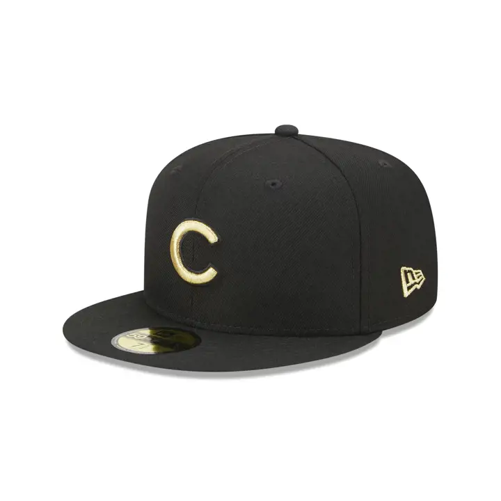 CHICAGO CUBS MLB MÉTALLISÉ UV 59FIFTY blc/OR MTL