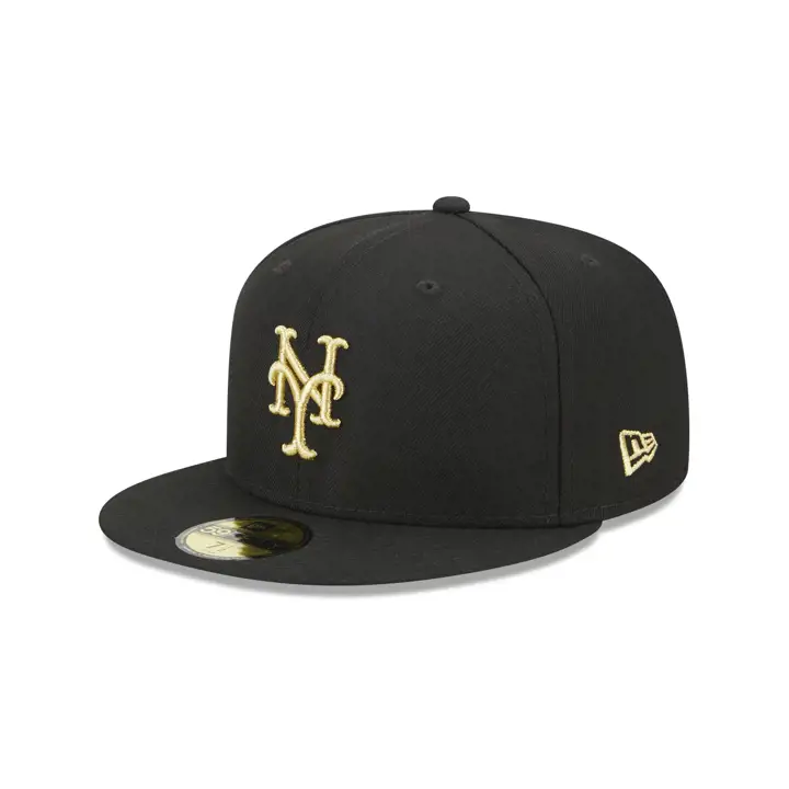 NEW YORK METS MLB MÉTALLISÉ UV 59FIFTY blk/MT GLD