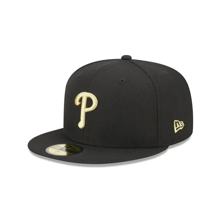 PHILADELPHIA PHILLIES MLB METALLIC UV 59FIFTY blk/MT GLD
