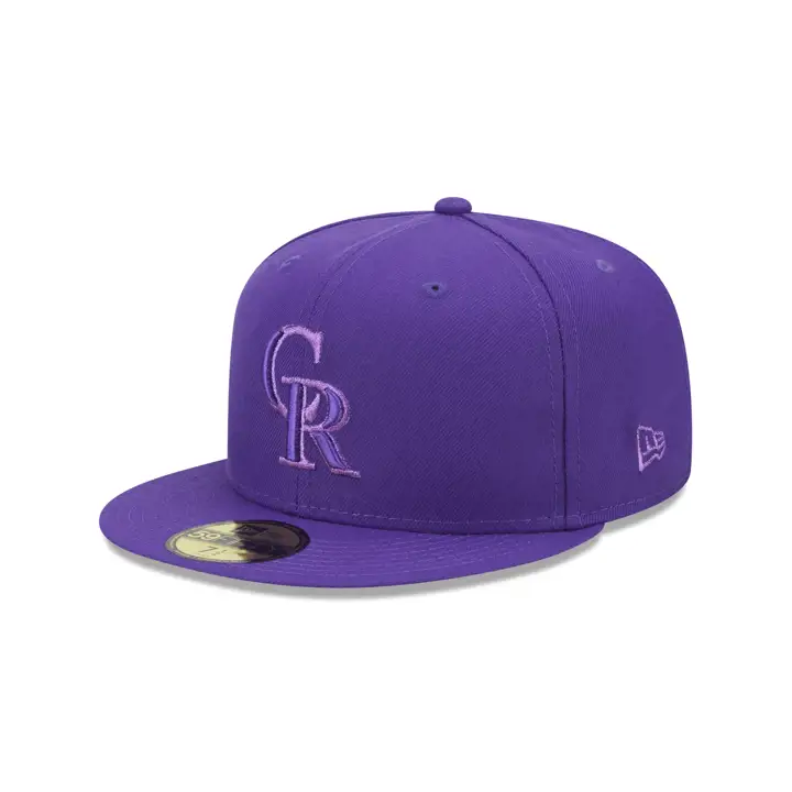 COLORADO ROCKIES MLB METALLIC UV 59FIFTY pur/MÉTALLIQUE