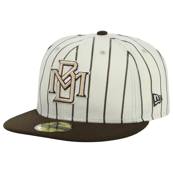 MILWAUKEE BREWERS MLB RAYÉ MARRON 59FIFTY 25ÈME ANN gris/b