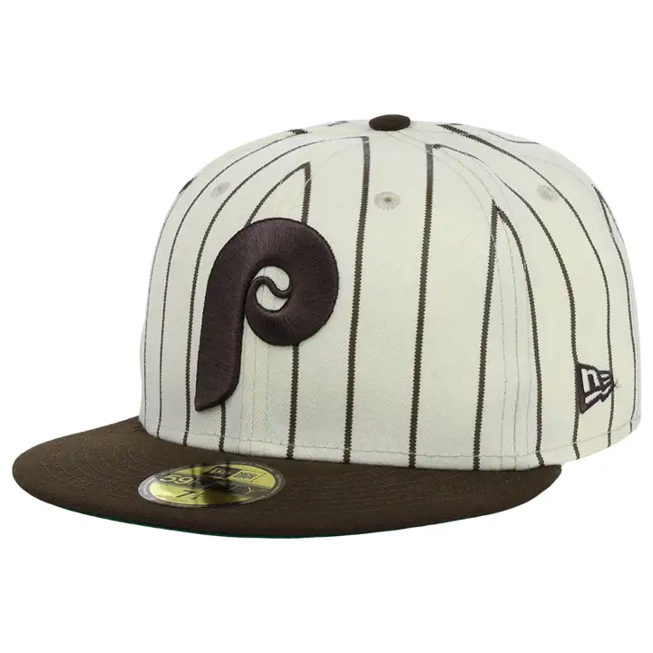 PHILADELPHIA PHILLIES MLB BROWN PINSTRIPE 59FIFTY WS 1980 gr