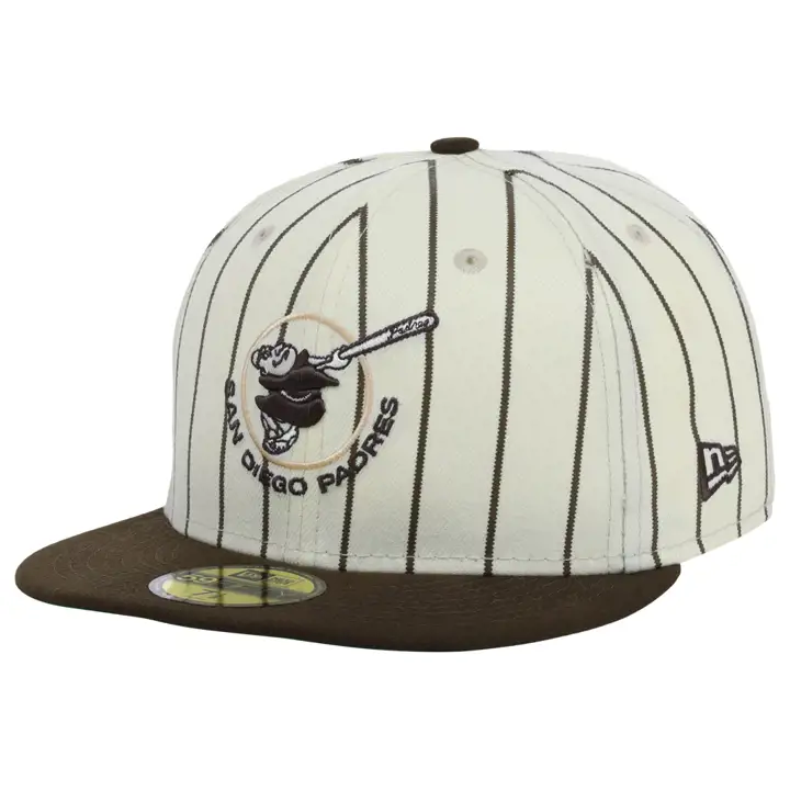 CASQUETTE SAN DIEGO PADRES MLB BROWN PINSTRIPE 59FIFTY 25E ANN gris/blanc