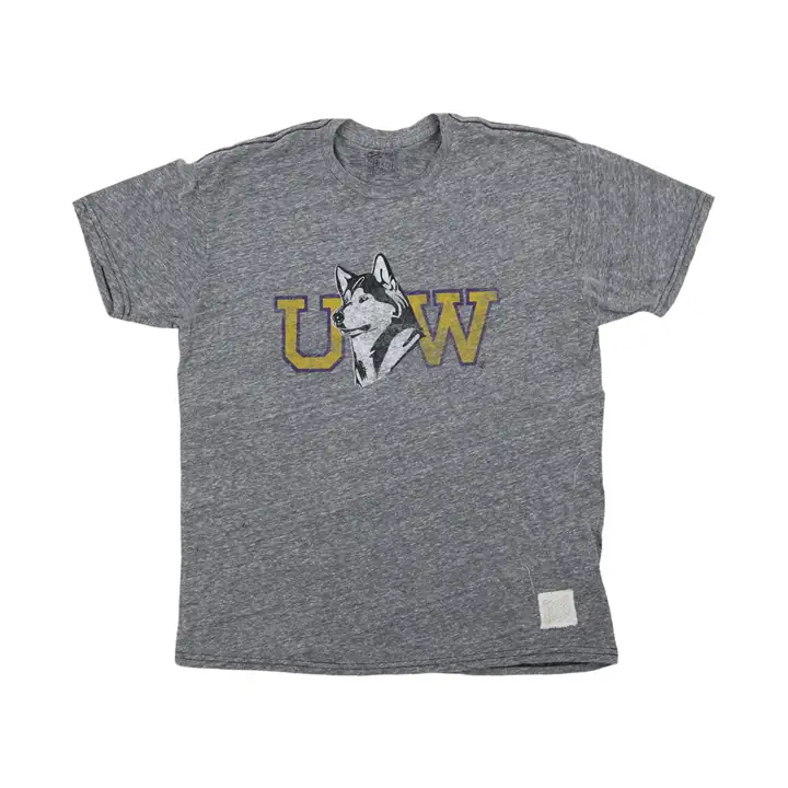 T-shirt Washington Huskies NCAA Vault Grand Logo gris