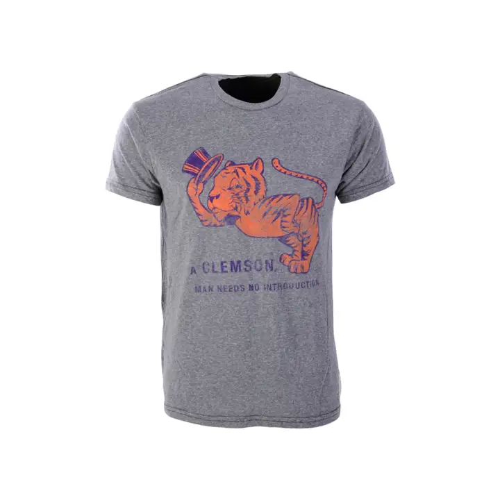T-shirt Clemson Tigers NCAA Vault Grand Logo gris