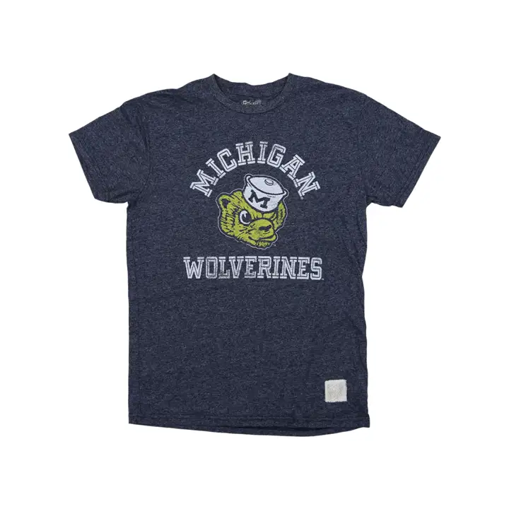 T-shirt Michigan Wolverines NCAA Mock Twist bleu marine