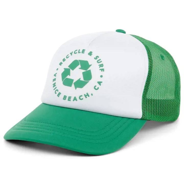 Casquette filet mousse basique Recycle and surf BLA/VER