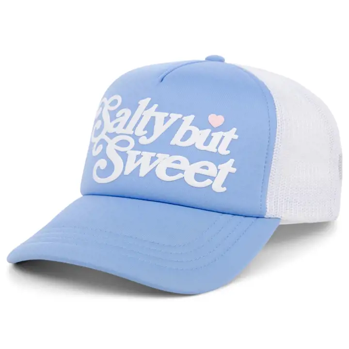 Casquette Trucker en Mousse Basique Salty but sweet ÉTIQUETTE BLANC/NOIR