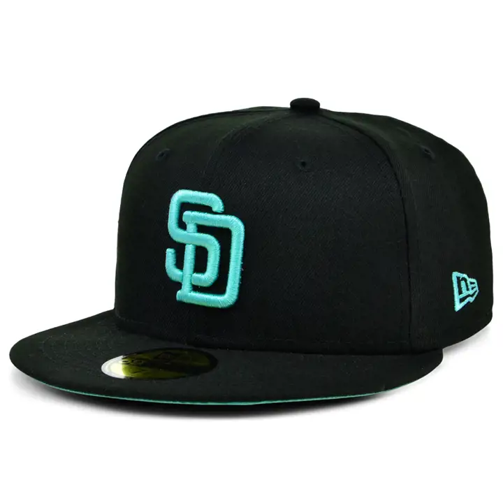 SAN DIEGO PADRES MLB COLOR UV 59FIFTY NOI/MENTHE WS 1998 noi/