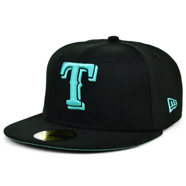 CASQUETTE 59FIFTY MLB TEXAS RANGERS COULEUR UV NOIR/MENTHE WS 2011 NOIR/GRC