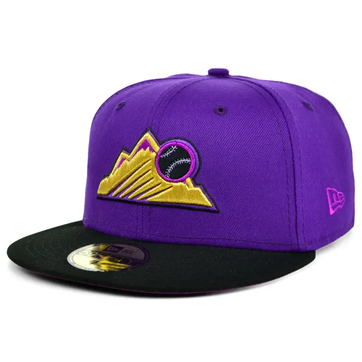 COLORADO ROCKIES MLB  COULEUR UV 59FIFTY CROWNED 25ÈME ANN. pur/