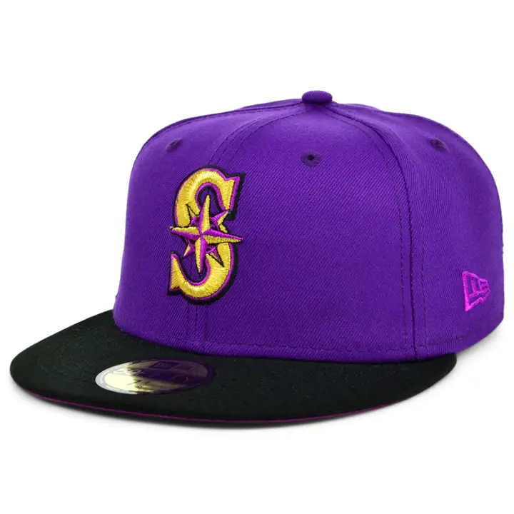 SEATTLE MARINERS MLB COLOR UV 59FIFTY CROWNED 40TH ANN pur/