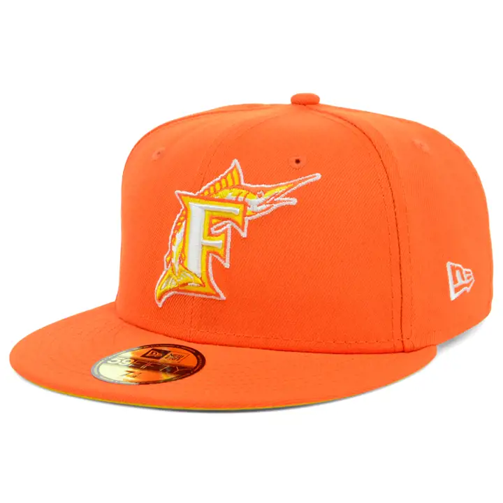 CASQUETTE FLORIDA MARLINS MLB COLOR UV 59FIFTY CANDY CORN WS 1997 org/