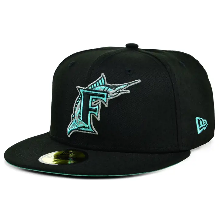 FLORIDA MARLINS MLB COLOR UV 59FIFTY BLK/MINT WS 1997 blk/l