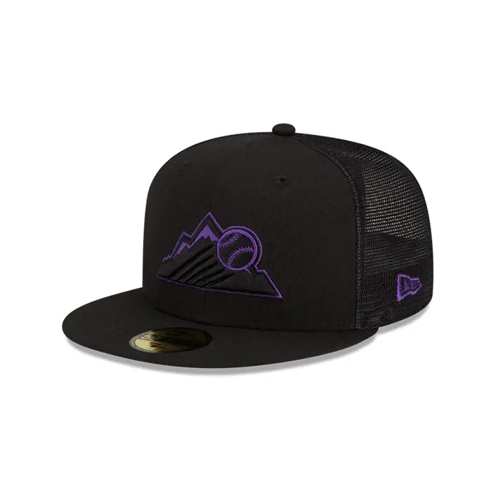 Colorado Rockies 2023 MLB ENTRAÎNEMENT AU BÂTON POUR ENFANTS 59FIFTY NOIR