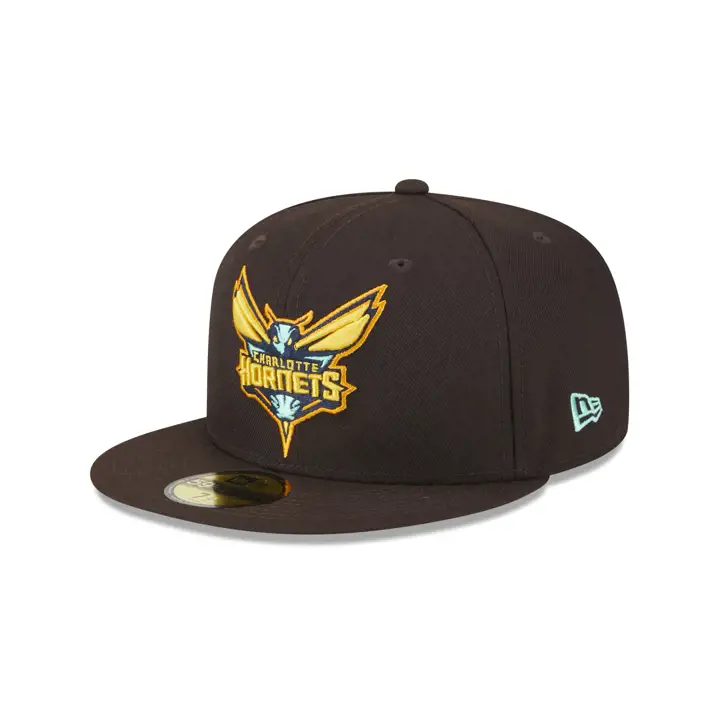 Charlotte Hornets NBA Burnt Wood 59FIFTY marron/marron/orange