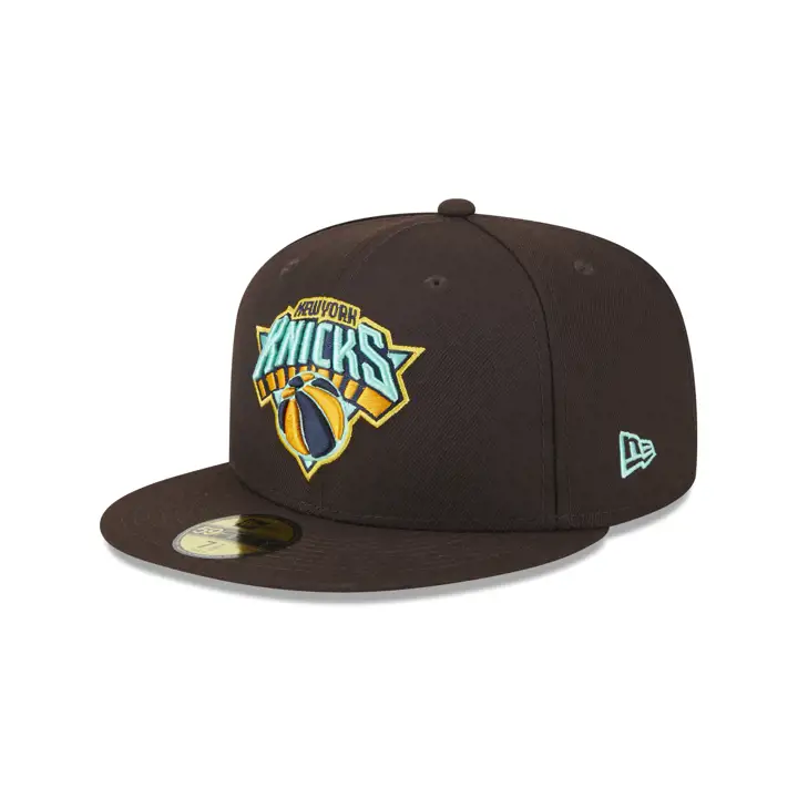New York Knicks NBA Burnt Wood 59FIFTY marron/marron/orange