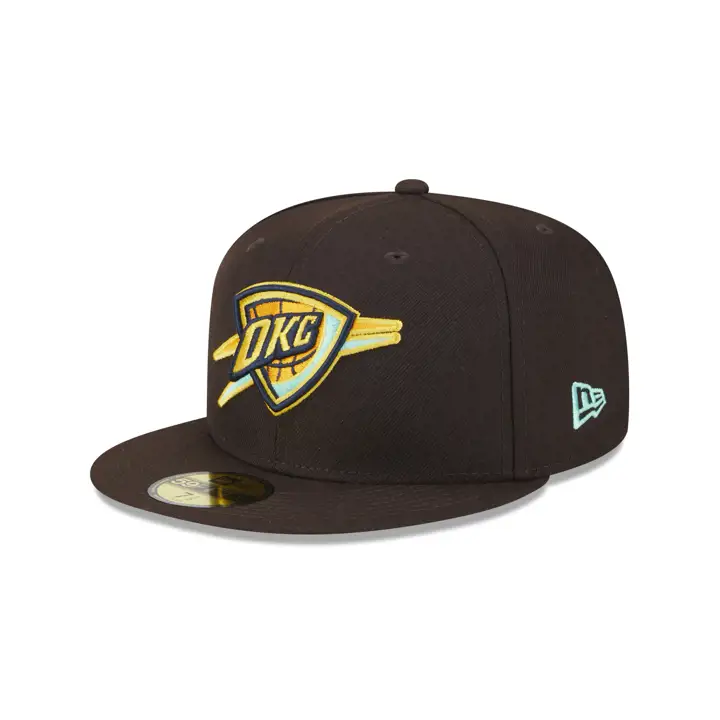 Oklahoma City Thunder NBA Burnt Wood 59FIFTY marron/marron/orange