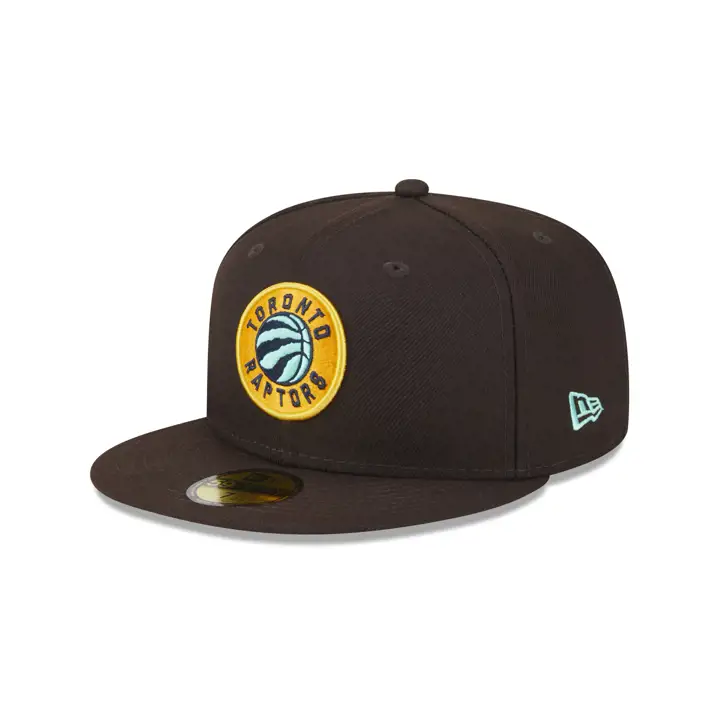 Casquette 59FIFTY Toronto Raptors NBA en bois brûlé marron/marron/orange