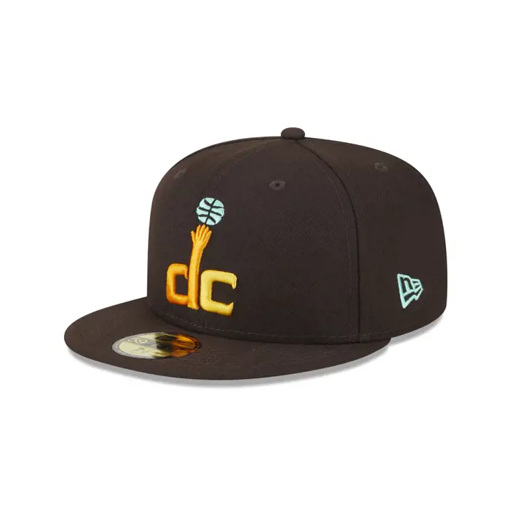 Washington Wizards NBA Burnt Wood 59FIFTY marron/marron/orange