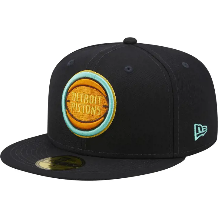 Casquette ajustée 59FIFTY Detroit Pistons NBA Bleu marine/Menthe marine/marine/turquoise