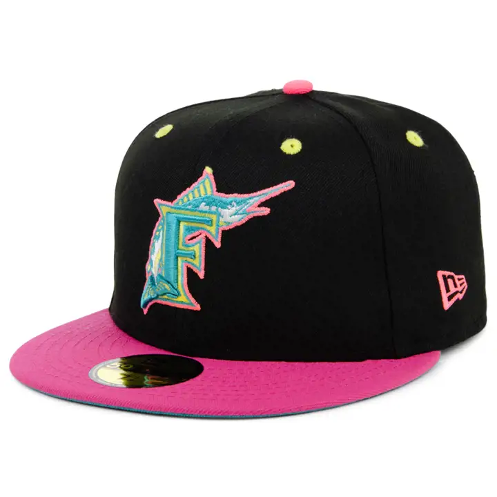 Casquette 59FIFTY MLB Night Sky Florida Marlins noir/rose/bleu