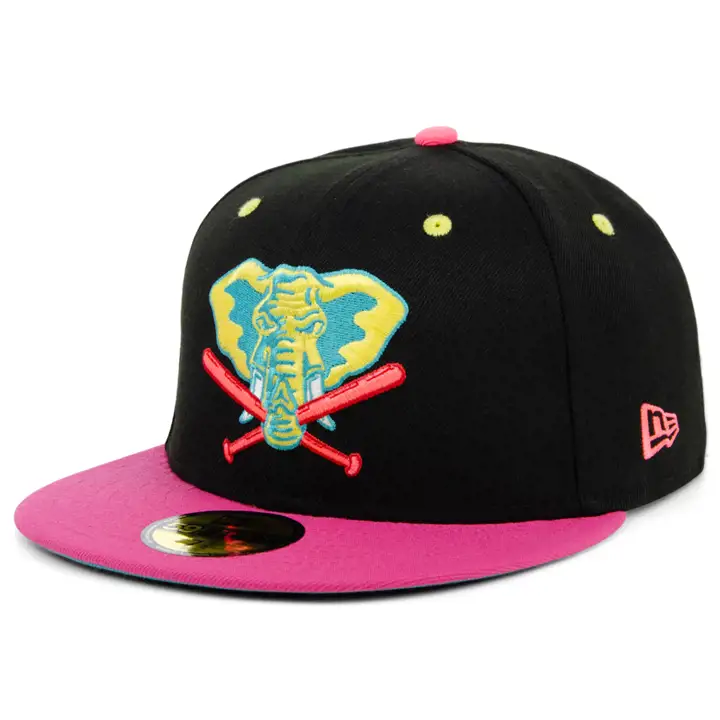 Casquette Oakland Athletics MLB Night Sky 59FIFTY noir/rose/bleu clair