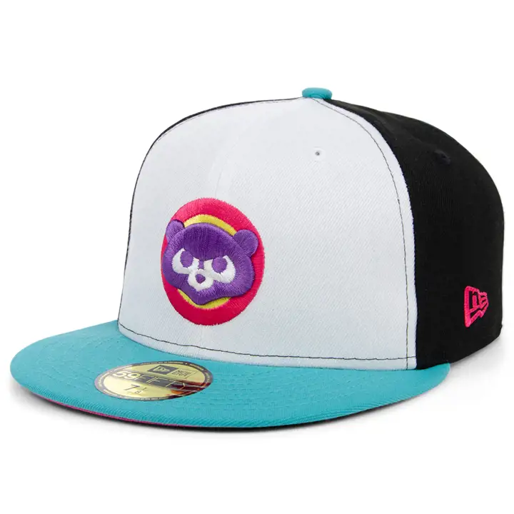 Chicago Cubs MLB Sugar Skull Pinwheel 59FIFTY bleu/bleu/rose