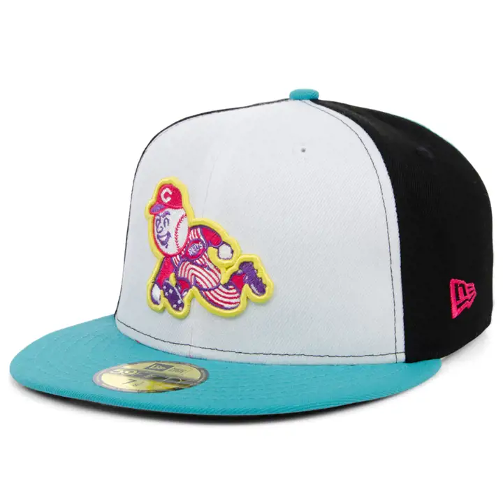 Cincinnati Reds MLB Sugar Skull Pinwheel 59FIFTY lbl/lbl/pnk