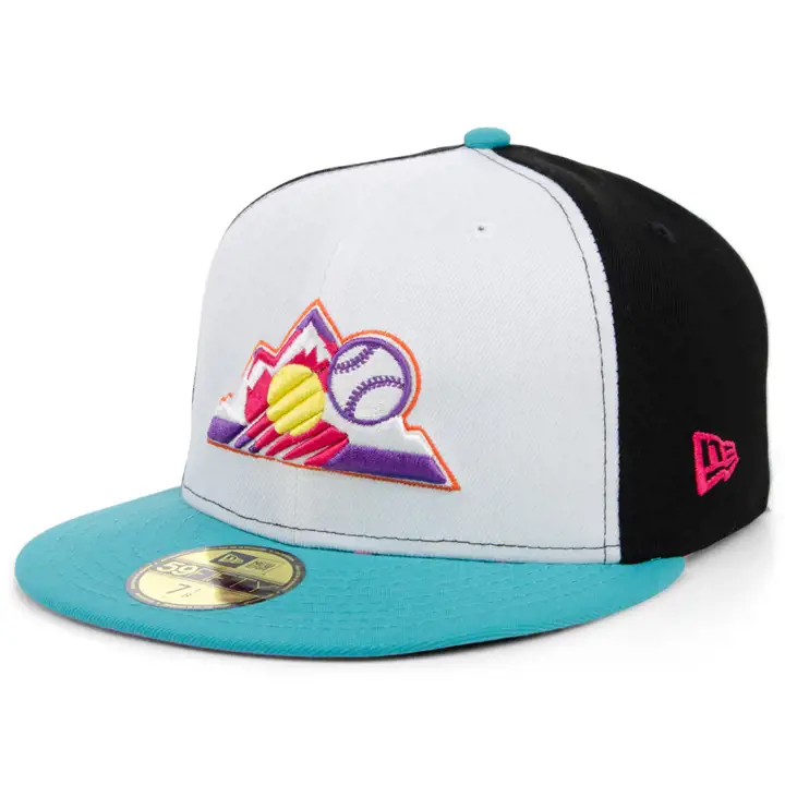 Colorado Rockies MLB Sugar Skull Pinwheel 59FIFTY bleu/bleu/rose