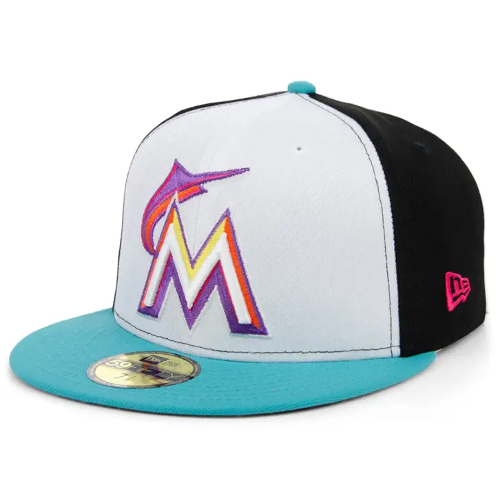 Miami Marlins MLB Sugar Skull Pinwheel 59FIFTY bla/bla/ros