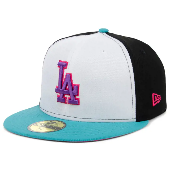 Los Angeles Dodgers MLB Sugar Skull Pinwheel 59FIFTY bleu/bleu