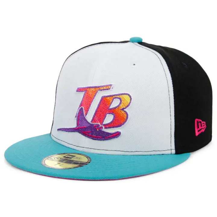 Casquette 59FIFTY Tampa Bay Rays MLB Sugar Skull Pinwheel lbl/lbl/pnk