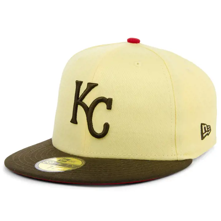 Casquette 59FIFTY MLB Ice Cream Banana Split des Kansas City Royals, jaune/marron