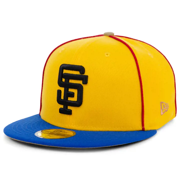 Casquette 59FIFTY MLB Lasso des San Francisco Giants, jaune/bleu/marron