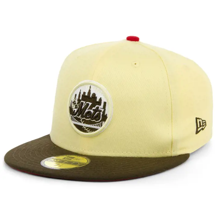 Casquette 59FIFTY New York Mets MLB Crème glacée Banana Split jaune/marron/rouge