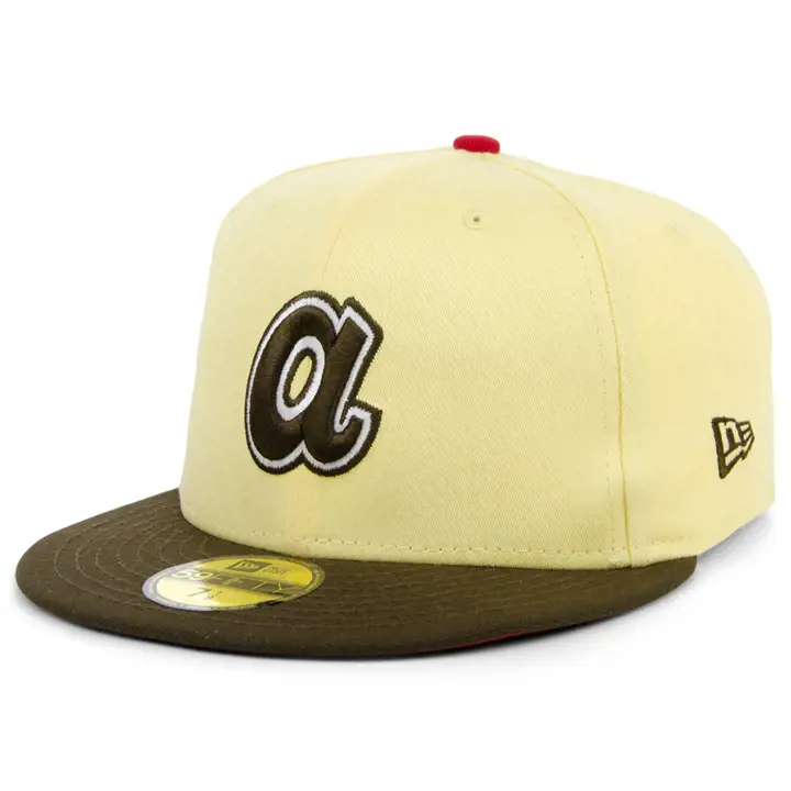 Casquette 59FIFTY MLB Ice Cream Banana Split des Braves d'Atlanta jaune/marron/rouge