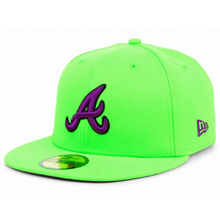 Casquette 59FIFTY Atlanta Braves MLB Laser vert/vert/violet