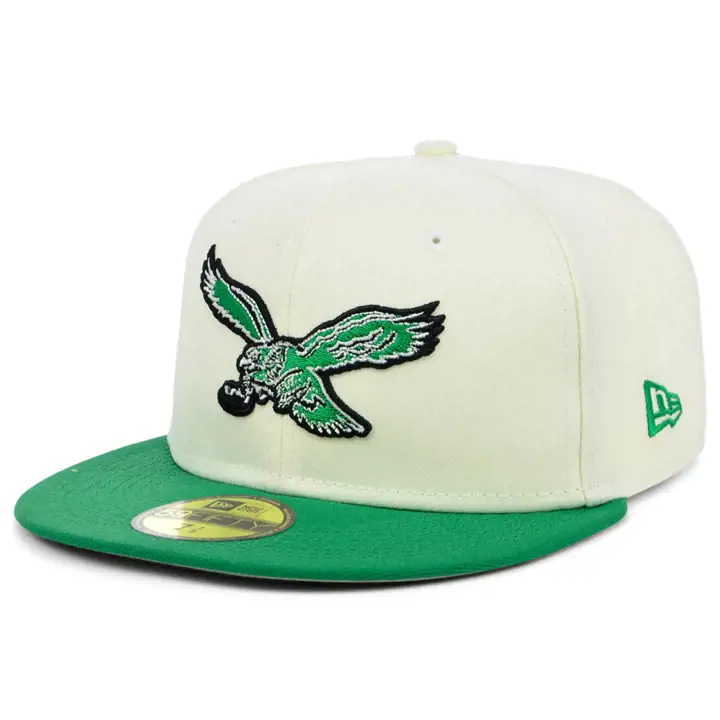 Philadelphia Eagles NFL Chrome TC 59FIFTY Classics Ivoire/Vert