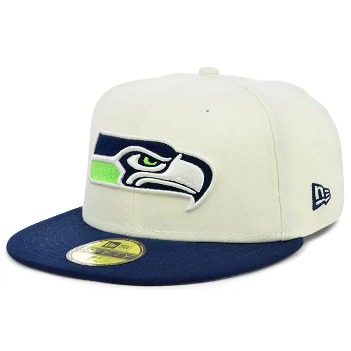 Seattle Seahawks NFL Chrome TC 59FIFTY IVO/NAVY
