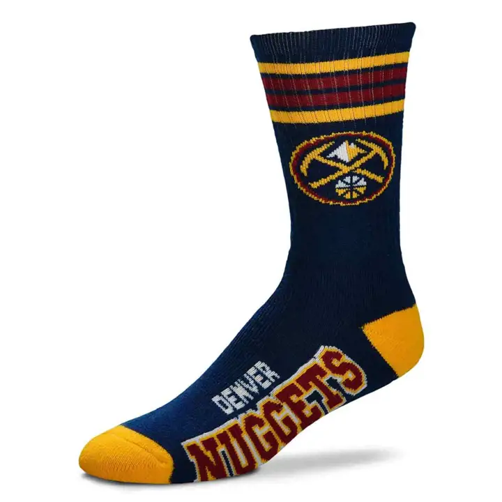 Chaussettes d'équipage Denver Nuggets YTH 4 Stripe Deuce
