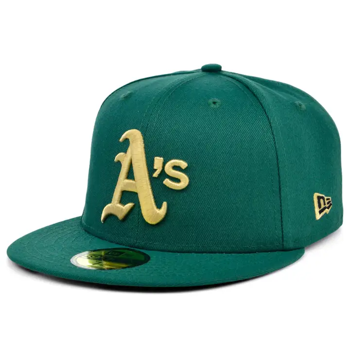 Oakland Athletics MLB Casquette 59FIFTY Haute Jaune/Bleu/Vert
