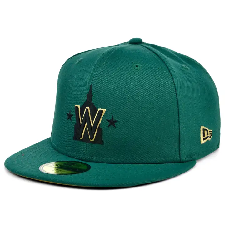 Casquette 59FIFTY Ace High des Nationals de Washington MLB, jaune/bleu/vert