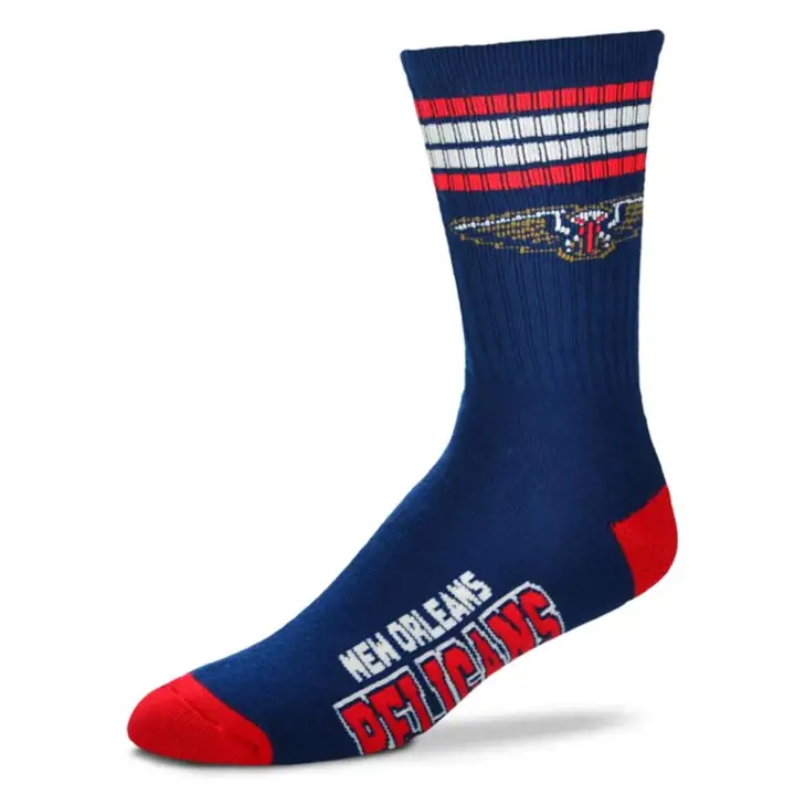 Chaussettes junior New Orleans Pelicans YTH 4 Stripe Deuce Crew assorties