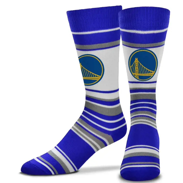 Chaussettes rayées Golden State Warriors pour pieds nus ast
