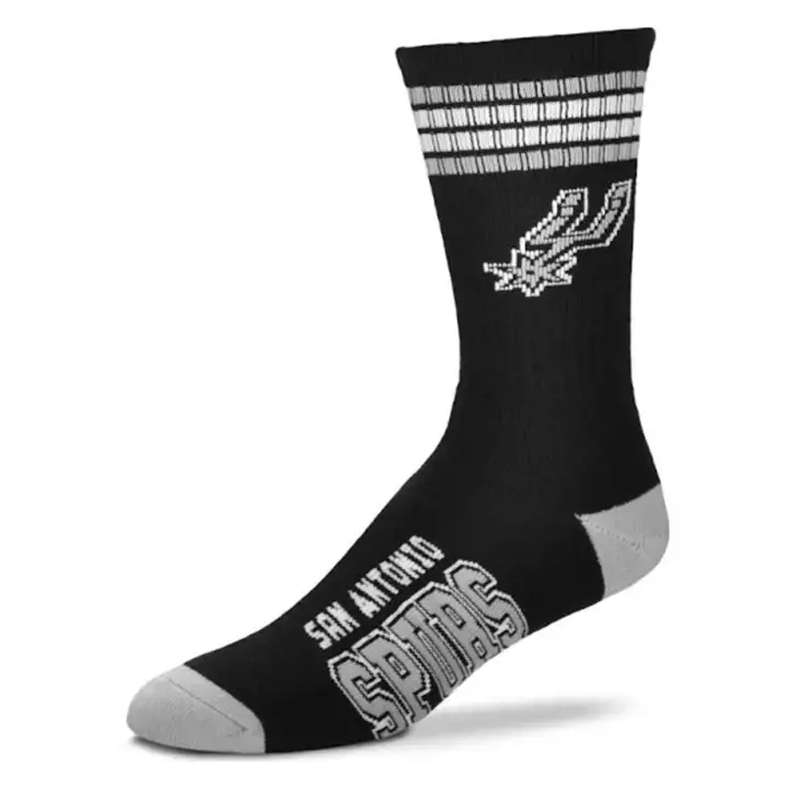 San Antonio Spurs 4 Stripe Deuce Crew For Bare Feet ast