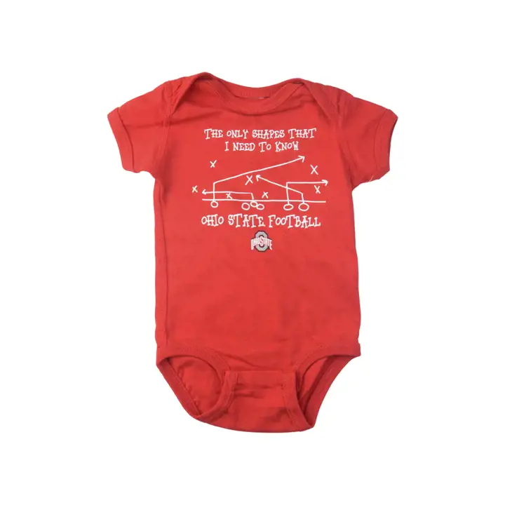 Combinaison bébé Ohio State Buckeyes NCAA motif X et O rouge